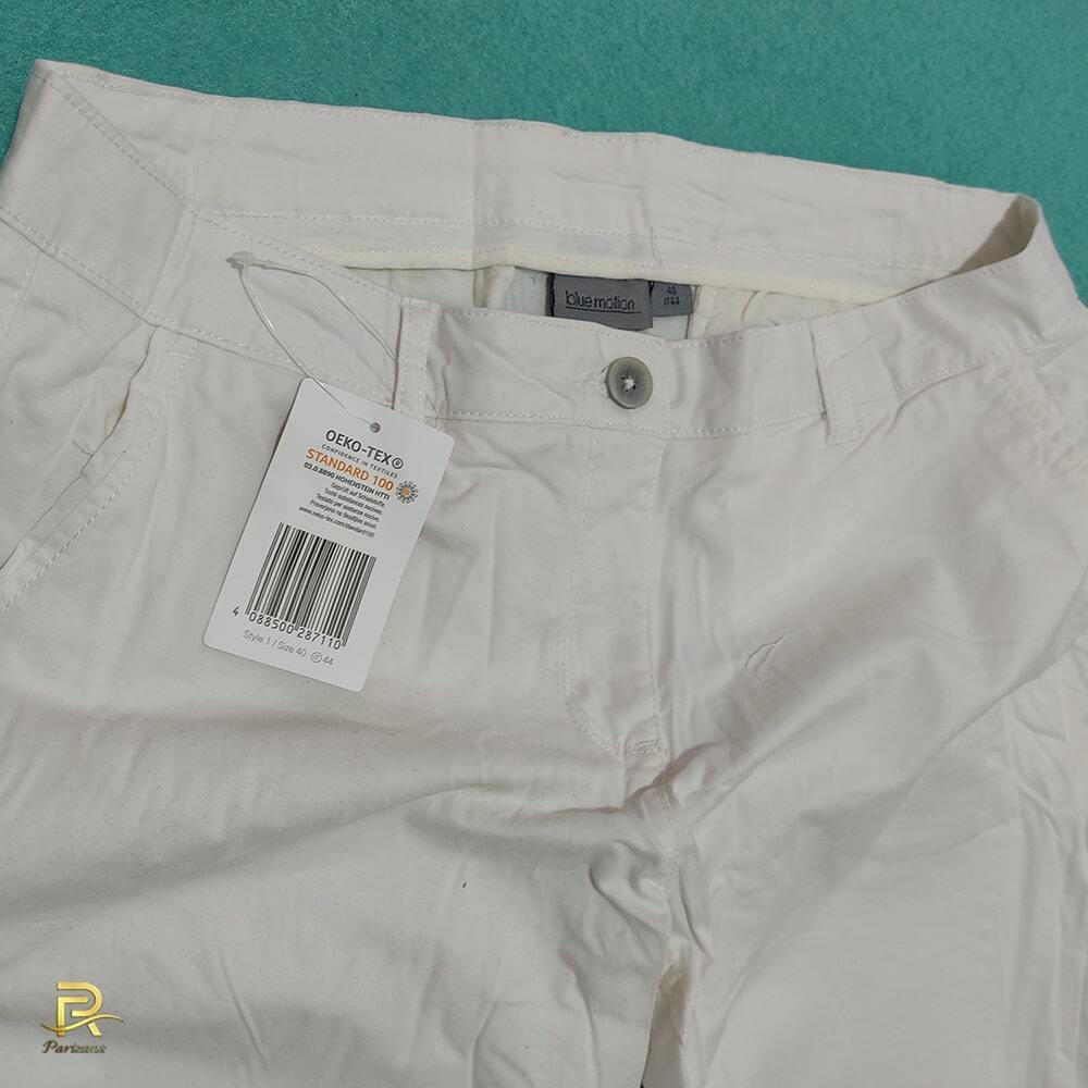  نمای نزدیک شلوار جین سفید زنانه بلو موشن مدل C1551 با ارسال فوری و رایگان و سایز 40 با قیمت 372000 تومان 