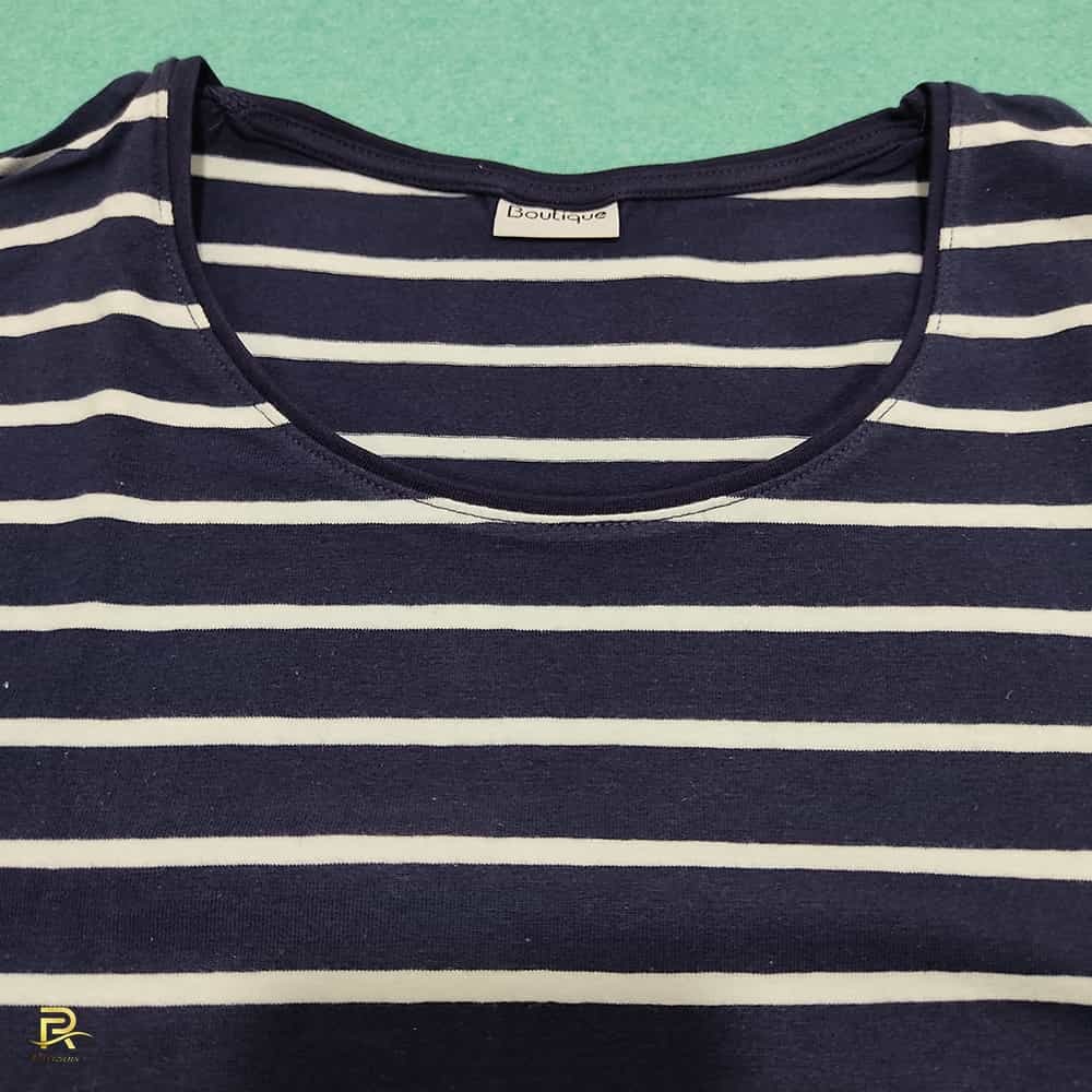 خرید شیک ترین پیراهن آستین کوتاه بارداری زنانه بوتیک مدل C1591 طرح دار راه راه 