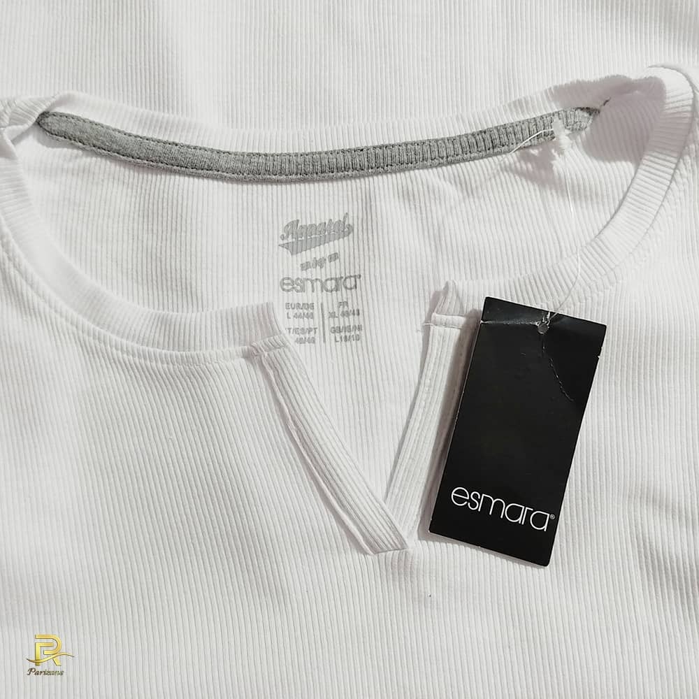  نمای برند تیشرت آستین بلند زنانه اسمارا مدل C1110 با رنگ سفید و سایز 46-44 و قیمت 207000 تومان 