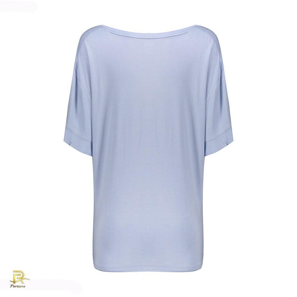  نمای پشت تی شرت، ست تیشرت و شلوارک راحتی زنانه اسمارا مدل C1315 با رنگ آبی روشن و سایز 58-56 با قیمت 376000 تومان 