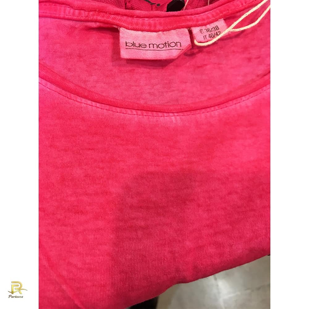  نمای نزدیک تی شرت آستین کوتاه زنانه بلو موشن مدل C1412 با رنگ نارنجی و سایز 42-40 و 20% تخفیف 192000 تومان 